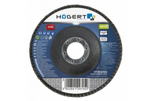 Lamelový kotúčový brúsny kotúč 125x22,4 G120 Hoegert HT8D055
