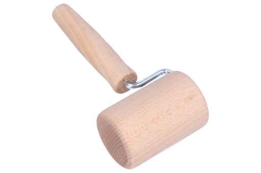 Malý valček na pizzu, otočný plech na pečenie, s drevenou rukoväťou, 17 cm