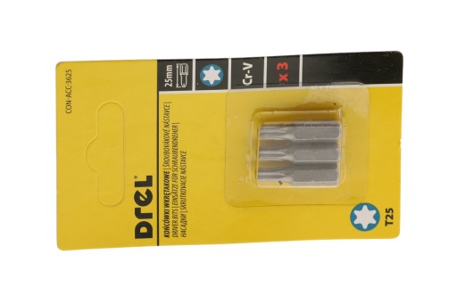 TORX HROTY T25 x 25 mm 3 kusy SET SET
