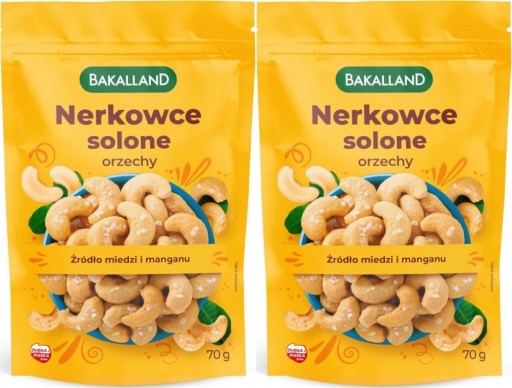 BAKALLAND KEŠU JEMNE SOĽNÉ 70G SLANÉ ORIEŠKY x2