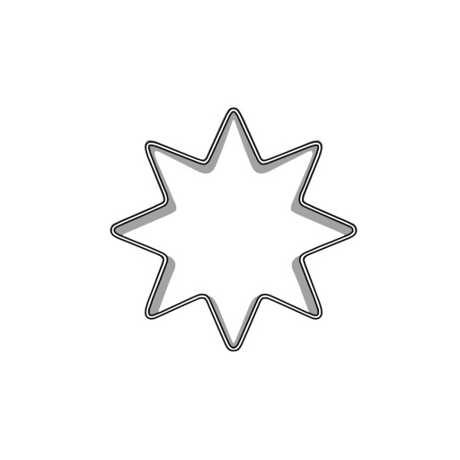 Formička mini hviezda 2cm - osemcípa hviezda