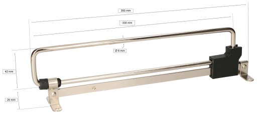 VEŠIAK POSUVNÝ 350MM NA ŠATNÍK 2 KS