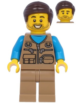 LEGO New Minifigúrka Rybár Camper twn398