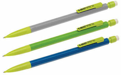 Bic ECOlution Matic mechanická ceruzka 0,7 mm HB s gumou, mix farieb x 3