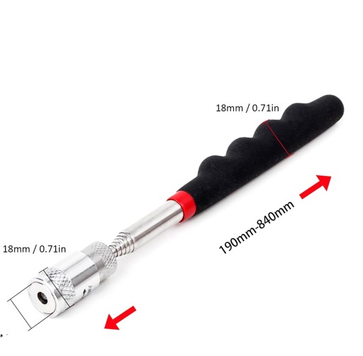 MAGNETICKÝ UCHOVÁVAČ LED TELESKOPICKÝ MAGNET 80CM