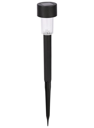 LED SOLÁRNE ČIERNA ZEMNÁ LED ZÁHRADNÁ LAMPA, VRÁŽANÁ, STĹPIKOVÝ OSTÍK