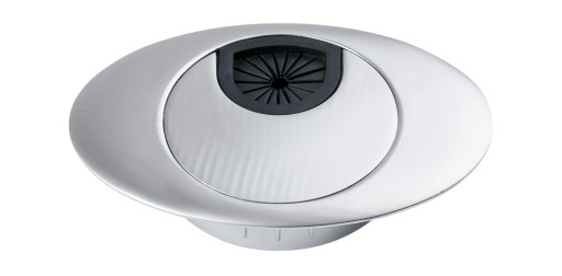 Oválna káblová priechodka, priemer 60 mm, matný chróm - KD-60/O AMIX