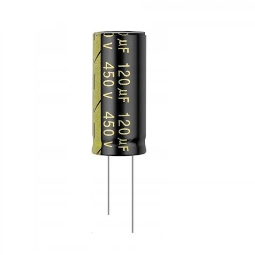 AUDIOFILNÝ KONDENZÁTOR 120UF 450V ELEKTROLYTICKÝ Ø18x31mm JCCON