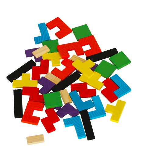 PUZZLE DREVENÉ BLOKY MONTESSORI TETRIS PUZZLE