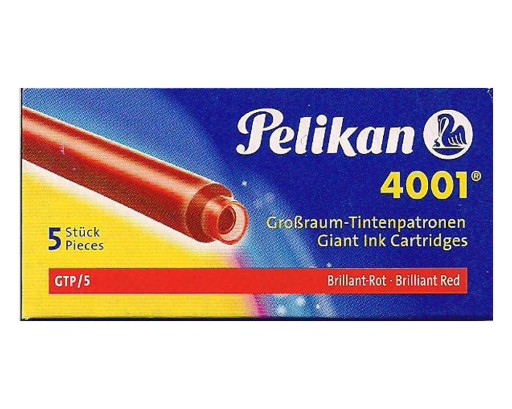 ATRAMENTOVÉ NÁPLNE PELIKAN DLHÉ ČERVENÉ