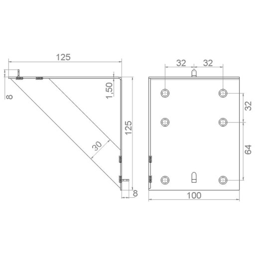 UHOL POSTELE čierny 125x125x100