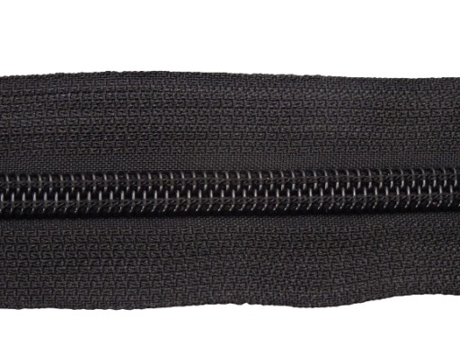 Páska na zips #8 špirála 1 meter čierna