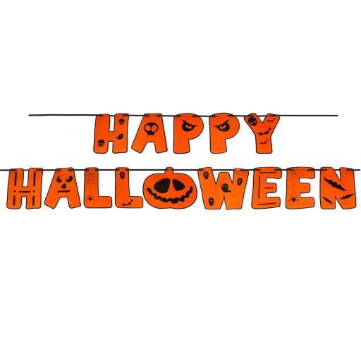 GARLANDA, HAPPY HALLOWEEN, TEKVICA, PANAN, 200 cm
