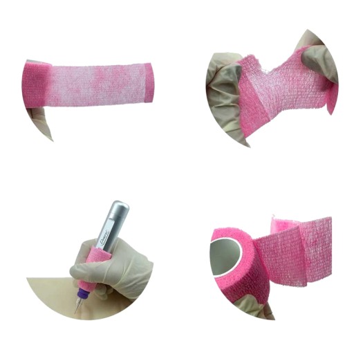 Elastická páska, súdržný lepiaci obväz, obal na pero, 5 cm ružová - 1 ks.