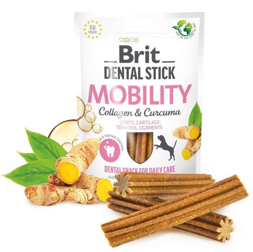 BRIT DENTÁLNA MOBILITA PRE PSY S KOLAGÉNOM A KURKUMIOU 251g