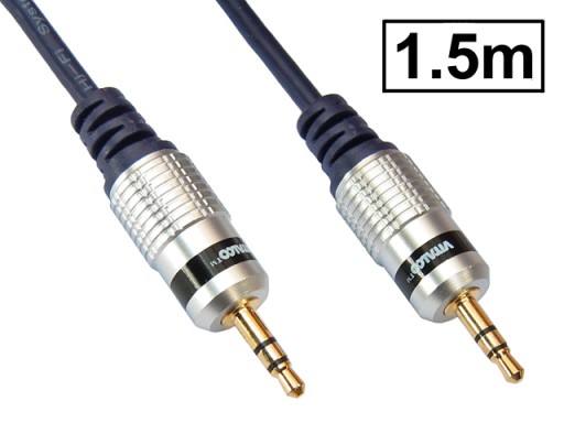 JACK kábel 3,5 mm 3P TRS stereo zástrčka VITALCO 1,5 m