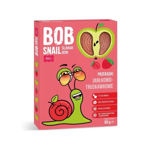 SLIMÁK JABLKO A JAHODA BEZ CUKRU BG BOB SLIMÁK