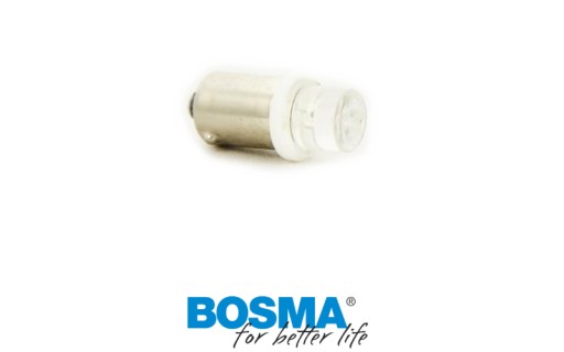 BOSMA 12v 1Led štandardná žiarovka BA9s, biela 6000K