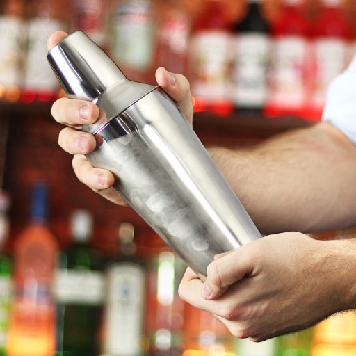 BARMANSKÝ SHAKER NA NÁPOJE OCEĽOVÝ SHAKER SKLENENÝ M8890