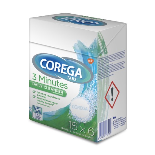 Tablety na čistenie zubných protéz Corega 6 ks