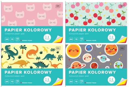 Farebný papier A4 Interprint 10 listov 115 g/m²