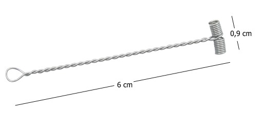 ANTI-TANGLE kovový prameň 6 cm 20 ks