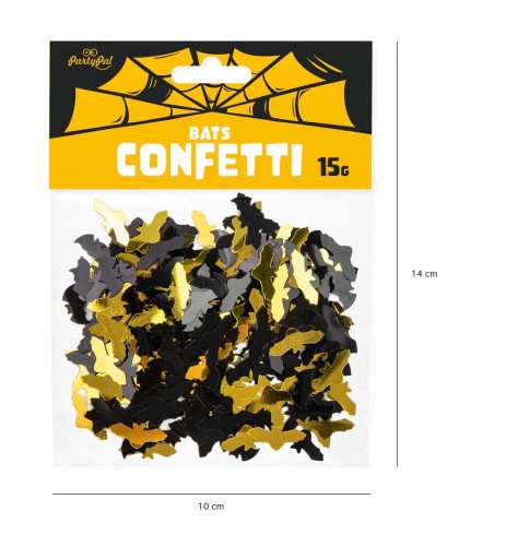 Fóliové konfety Halloween Bats zlaté a čierne Batman Table dekorácie