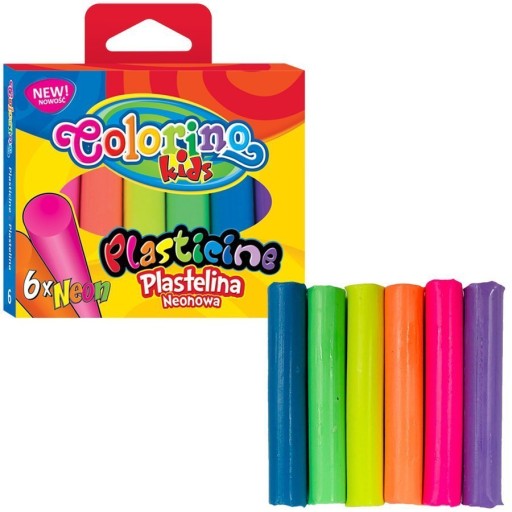 COLORINO Neónová plastelína, 6 farieb