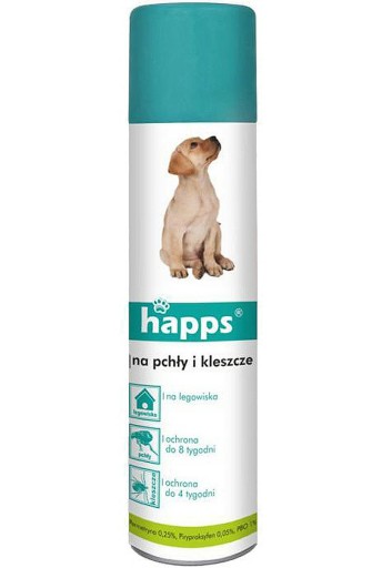 HAPPS SPREJ NA BLCHY A KLIEŠŤA PRE PSOV AEROSOL 250ml