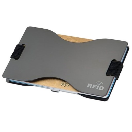 Puzdro na kartu s RFID ochranou GLADSTONE hliníková čierna