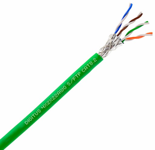 Kábel DIGITUS Krútený pár Cat.8 S/FTP 2000 MHz V METROCH