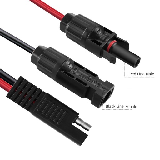 MC4 KÁBEL SOLÁRNEHO ADAPTÉRA 50CM 10AWG DO SAE