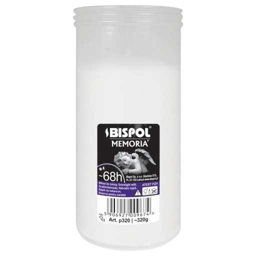 Vložka do sviečky parafínová Bispol P320 68h 1 kus