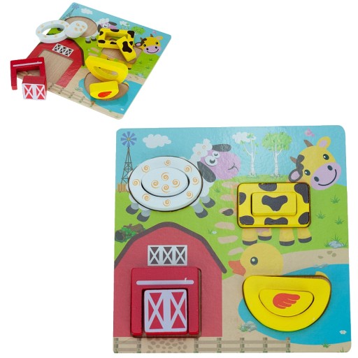 DREVENÉ BLOKY PUZZLE ZVIERATÁ FARMA