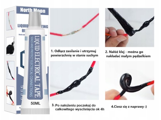 TEKUTÉ IZOLÁCIE KONTAKTNÝCH DRÔTOV ČIERNA VODEODOLNÁ PÁSKA 50ml