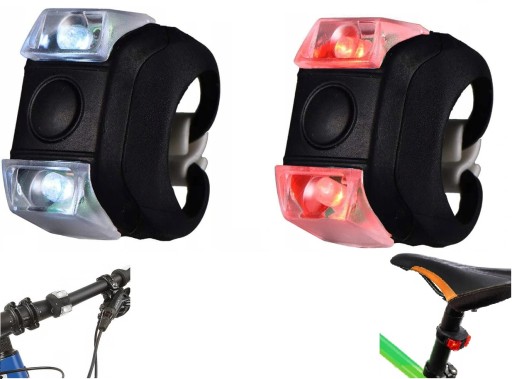 LED BICYKLOVÉ SVETLÁ PRE LED BICYKLOVÉ SVETLÁ SADA PREDNÉ ZADNÉ 2 kusy 51