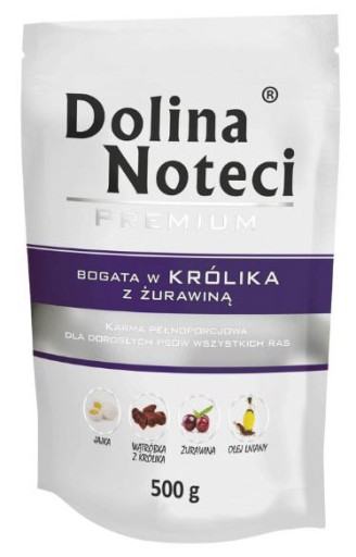 DOLINA NOTECI Prémiový králik s brusnicami 500g