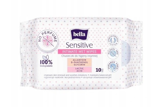 Hygienické obrúsky BELLA. intímne citlivé 10 ks