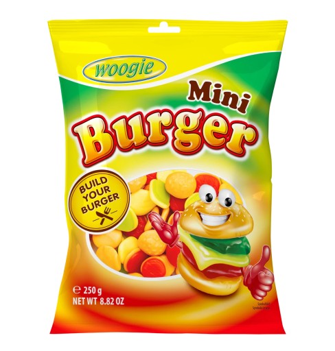 Woogie Mini Burger želé fazuľky 250 g