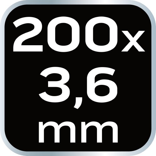 Sťahovacie pásky 3,6 x 200 mm, 100 ks, čierne