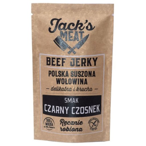 Jack's Meat sušené hovädzie mäso s čiernym cesnakom 30 g.