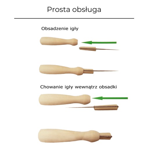 Plstený držiak s tenkou ihlou