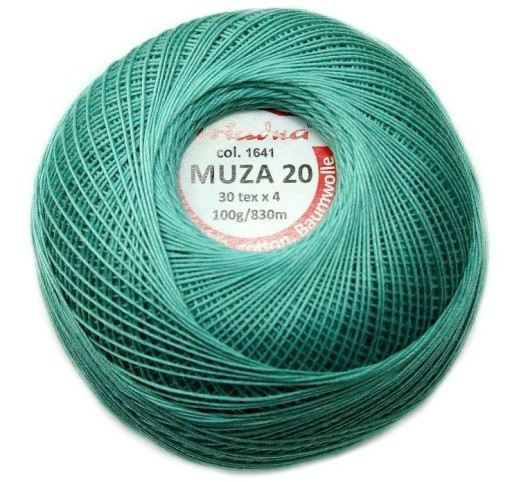 Cordonek MUZA 20 Ariadna 1641 sivomodrý. 100g/820m