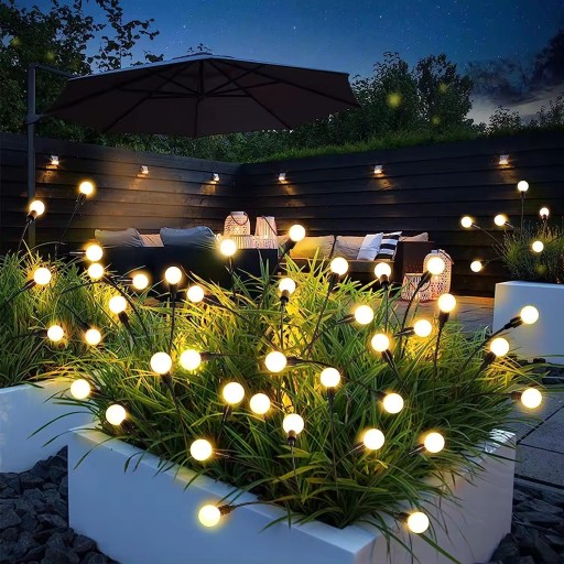 Solárna lampa Púpavové gule Záhradné gule 70cm + Twilight Senzor