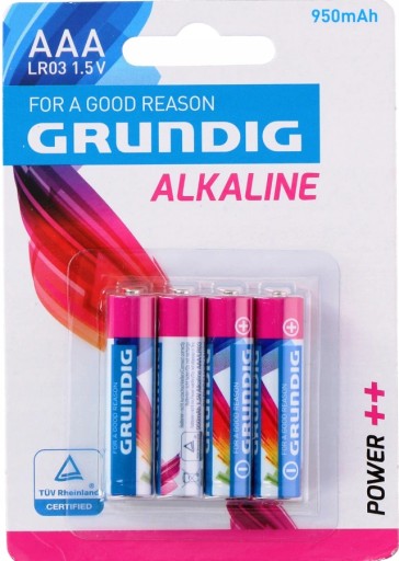 ALKALICKÉ batérie Grundig AAA Sticks 4 ks.