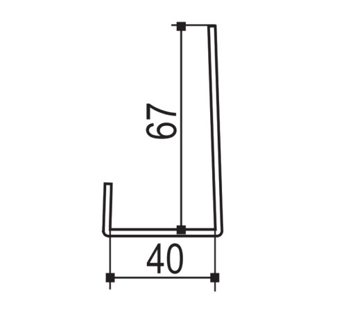 BOČNÉ KOVANIE PLACHTOVÁ BRÁNKA SEKČNÁ 60 CM