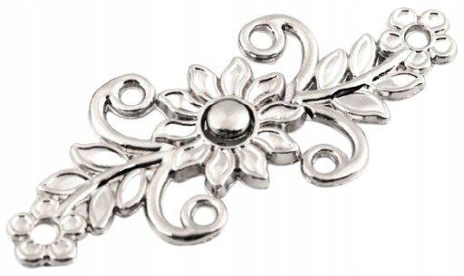Ozdobný suchý zips, elegantné kvety, 50x20mm