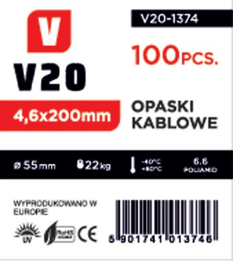 KABELOVÉ VIAZAKY KABELOVÉ VIAZAČKY 4,6x200mm 100 ks.