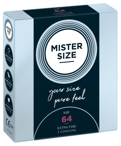 VEĽKOSŤ MISTER KONDÓMY LARGE XL 64MM 3KS
