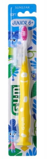 Zubná kefka Sunstar Junior 6+, žltá mäkká